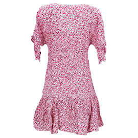 Tommy Hilfiger-Tommy Hilfiger Damen-Viskosekleid mit Blumendruck in rosa Viskose-Pink