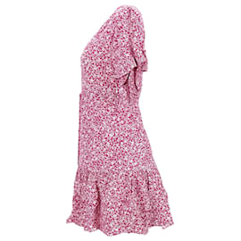Tommy Hilfiger-Tommy Hilfiger Damen-Viskosekleid mit Blumendruck in rosa Viskose-Pink