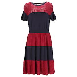 Tommy Hilfiger-Tommy Hilfiger Womens Regular Fit Dress in Red Viscose-Red
