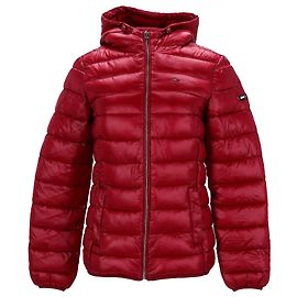 Chaqueta acolchada con capucha Tommy Hilfiger para mujer en nailon rojo Roja