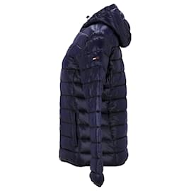 Tommy Hilfiger-Tommy Hilfiger Womens Quilted Hooded Jacket in Blue Nylon-Blue