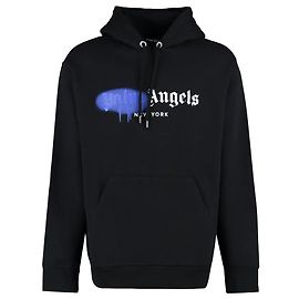 Palm Angels Ny Sprayed Kapuzenpullover Schwarz Schwarz