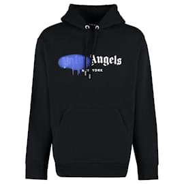 Palm Angels-Ny Sprayed Hoodie Black-Black