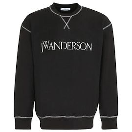 JW Anderson Inside Out Kontrast-Sweatshirt Schwarz