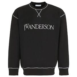 JW Anderson Inside Out Kontrast-Sweatshirt Schwarz