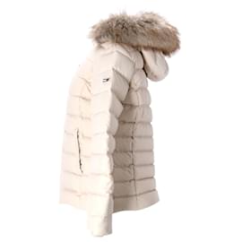 Tommy Hilfiger-Tommy Hilfiger Womens Essential Hooded Down Jacket in Cream Polyester-White,Cream