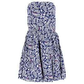 Tommy Hilfiger-Tommy Hilfiger Womens Paisley Dress in Blue Cotton-Blue