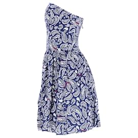 Tommy Hilfiger-Tommy Hilfiger Womens Paisley Dress in Blue Cotton-Blue