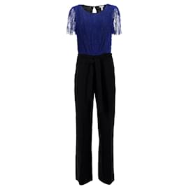 Tommy Hilfiger-Tommy Hilfiger Womens Lace Jumpsuit in Navy Blue Polyester-Navy blue