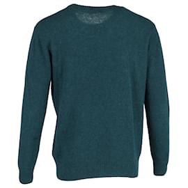 Ami-Ami Paris Crewneck Sweater in Green Wool-Green
