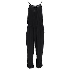 Tommy Hilfiger Womens Crepe Jumpsuit in Black Viscose Black