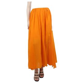 Forte Forte Orangefarbener, elastischer Midirock – Größe UK 6 Orange