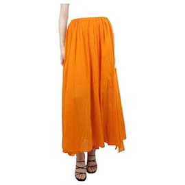 Forte Forte-Orange elasticated midi skirt - size UK 6-Orange