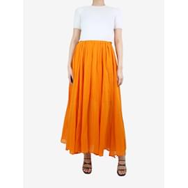Forte Forte-Orange elasticated midi skirt - size UK 6-Orange