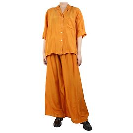Forte Forte Orangefarbene Seidenhose – Größe UK 12 Orange