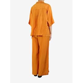 Forte Forte-Pantalón de seda naranja - talla UK 12-Naranja