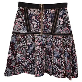 Self portrait-Self-Portrait Floral Pleated Skirt in Multicolor Polyester-Other,Python print