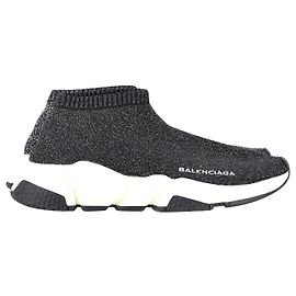 Balenciaga Baskets Speed Glitter en Polyester Noir Noir