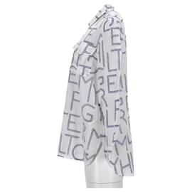Tommy Hilfiger-Womens All Over Rope Print Girlfriend Fit Shirt-White