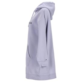 Tommy Hilfiger-Vestido feminino Essential de manga comprida com capuz Tommy Hilfiger em algodão azul claro-Azul,Azul claro