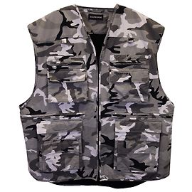 Balenciaga Cargoweste mit Tarnmuster aus grauer Baumwolle Grau