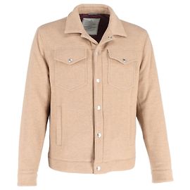 Giacca Trucker Brunello Cucinelli in Lana e Cashmere Beige Beige