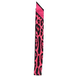 Dolce & Gabbana Bufanda Twilly con estampado de leopardo en seda rosa Rosa