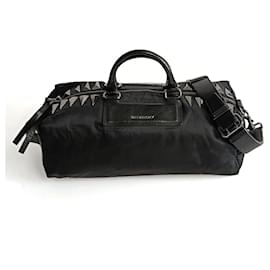 Givenchy-Sac bandoulière Givenchy en nylon et cuir noir-Noir