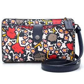 Coach Yankee-Geldbörse mit Blumenmuster  57719.0 Blau