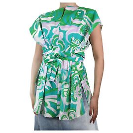 Emilio Pucci Top estampado sin mangas verde - talla UK 8 Verde