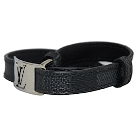 Louis Vuitton-Louis Vuitton Schwarzes Damier Graphite Sign It Armband-Schwarz