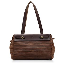 Hermès Hermes Brown Vibrato Herbag Cabas PM Marrom