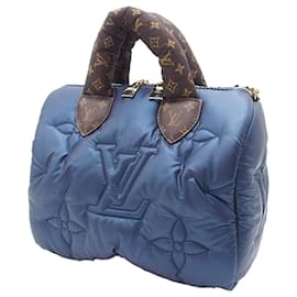 Louis Vuitton-Cuscino Louis Vuitton con monogramma blu Speedy Bandouliere 25-Altro