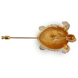 Chanel-Chanel Gold Turtle Brooch-Golden