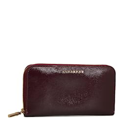 Burberry-Leather zip around wallet-Red