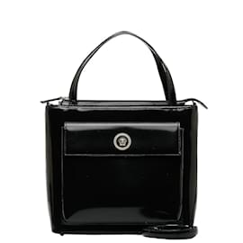 Versace-Patent Leather Handbag-Black