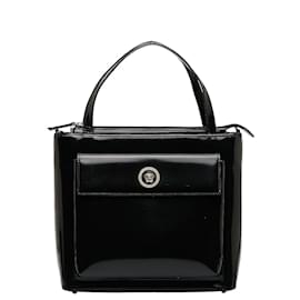 Versace-Patent Leather Handbag-Black