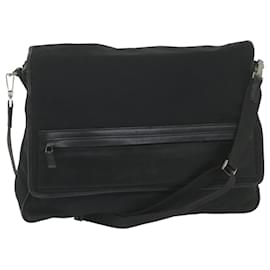 Gucci-GUCCI Shoulder Bag Nylon Black 019 0376 Auth ep2399-Black