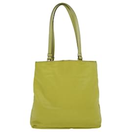 Prada-PRADA Tote Bag Nylon Yellow Auth 59961-Yellow