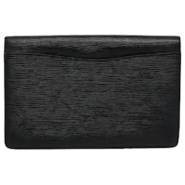 Louis Vuitton-LOUIS VUITTON Epi Montaigne 27 Clutch Bag Black M52652 LV Auth yk9459-Black