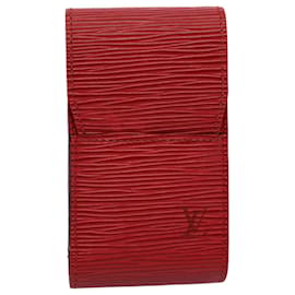 Louis Vuitton-Pitillera LOUIS VUITTON Epi Etui Rojo LV Auth yk9478-Roja