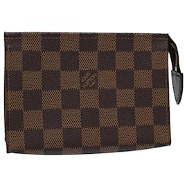 Louis Vuitton-LOUIS VUITTON Damier Ebene Poche Toilette 15 Pouch N47548 LV Auth 59381A-Other