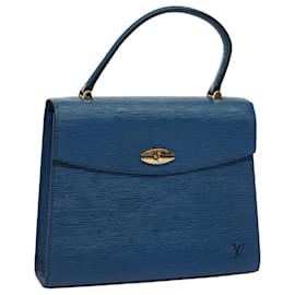 Louis Vuitton-LOUIS VUITTON Epi Malesherbes Hand Bag Blue M52375 LV Auth ar10832b-Blue