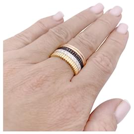 Boucheron-Boucheron ring, "Four Classic Large", three golds and diamonds-Other