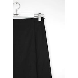 Prada-wrap wool skirt-Black