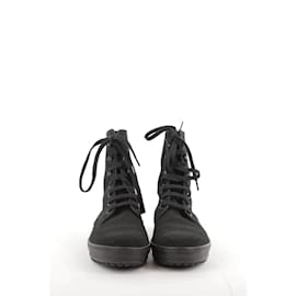 Tod's-Botas de atar camurça-Preto