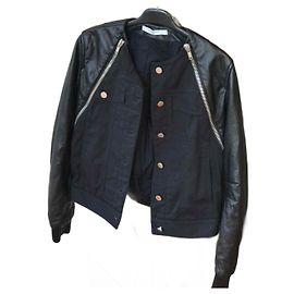 GIVENCHY Jacken T.IT 40 Leder Schwarz