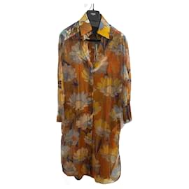Fendi-FENDI Robes T.International S Soie-Orange