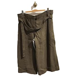Chloé-CHLOE  Trousers T.fr 36 Linen-Khaki