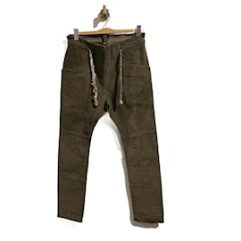 Balmain-BALMAIN  Trousers T.fr 36 velvet-Khaki